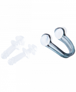 БЕЗ УПАКОВКИ Набор из зажима для носа и берушей Fitflex Transparent