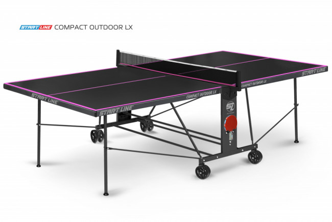 Стол теннисный Compact-2 LX Всепогодный Black 