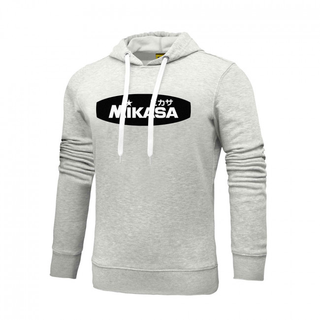 Толстовка муж. с капюшоном MIKASA MT5036-0186-S, р.S, 70% хлопок, 30% полиэстер, серый 