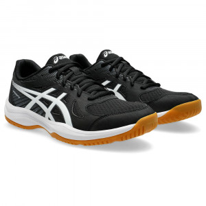 Кроссовки волейб. муж. ASICS Upcourt 6 1071A104 001,р.12(рос.45),искуственная кожа, текстиль, черно-белый