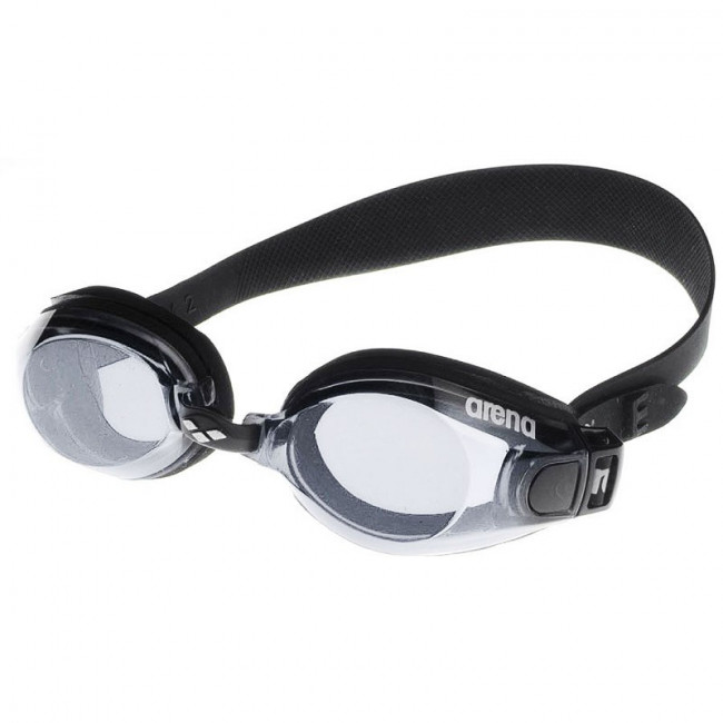 Очки для плавания "ARENA Zoom Neoprene", арт.9227951, ПРОЗРАЧНЫЕ линзы, регулир.перенос., черная оправа 