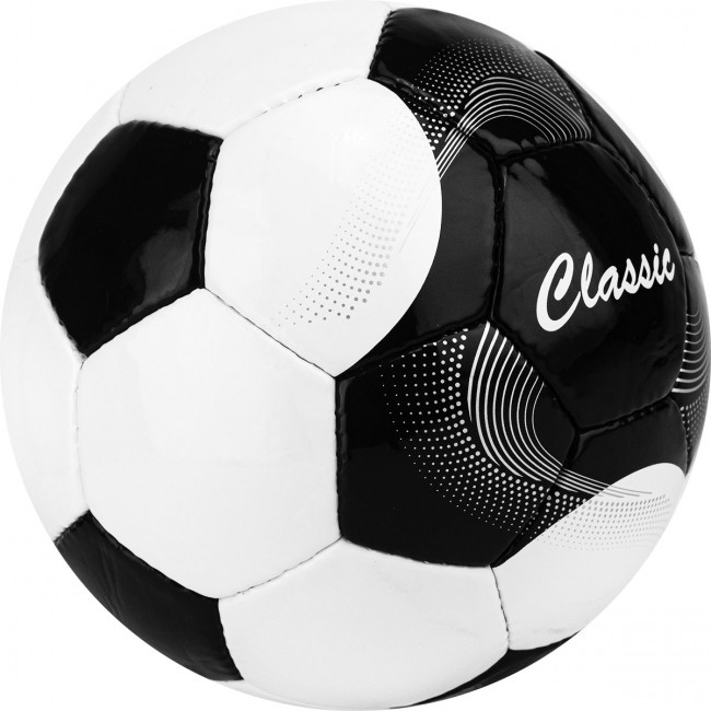 Мяч футбольный "Classic" арт.F120615, р.5, 32 панели. PVC, 4 подкл. слоя, ручная сшивка, бело-черный 