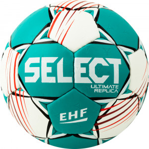 Мяч гандбольный SELECT Ultimate Replica v22, 1670847004, Lille (р.0), EHF Appr, ПУ, руч.сш, бирюз.-белый
