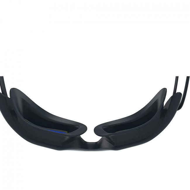 Очки для плавания "SPEEDO Hydropulse Mirror", арт.8-12267D646, ЗЕРКАЛЬНЫЕ линзы, черная оправа 