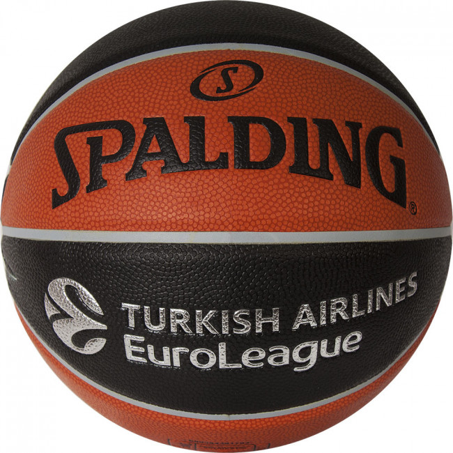 Мяч баскетбольный SPALDING TF-1000 Legacy Euroleague Offical Ball р.7, 84004z, zK-композит, корич-чер 
