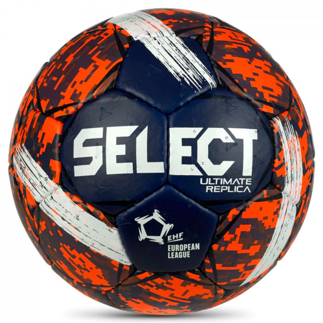 Мяч гандбольный SELECT Ultimate Replica v23, 3570847495, Lille (р.0), EHF Appr, ПУ, руч.сш, сине-оранжевый 