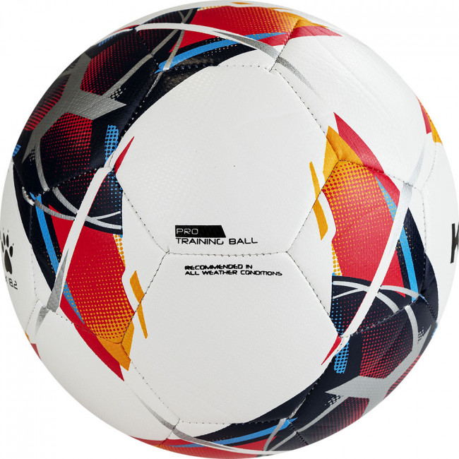 Мяч футбольный "KELME Vortex 18.2" арт.9886130-423, р.5, 32 панелей, ТПУ, маш. сш., бело-мультиколор 