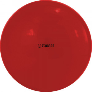 Мяч для художественной гимнастики однотонный "TORRES", арт.AG-19-03, диам. 19 см, ПВХ, красный