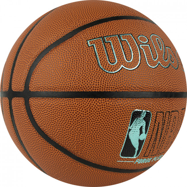Мяч баскетбольный WILSON NBA Forge Plus Eco BSKT, WZ2010901XB6, р.6, PU, бутиловая камера, коричневый 