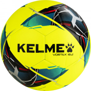 Мяч футбольный "KELME Vortex 18.2" арт.9886130-905, р.5, 32 панелей, ТПУ, маш. сш., желто-мультиколор
