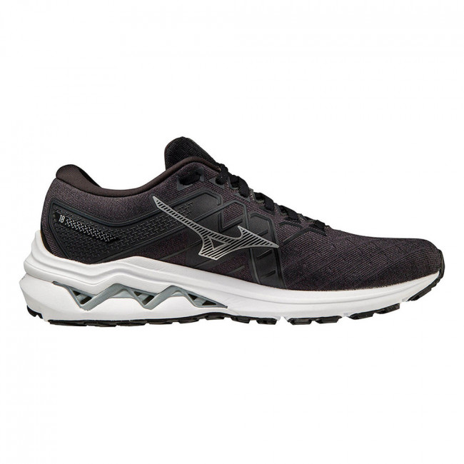 Кроссовки бег. MIZUNO Wave Inspire 18, J1GC224404, р.UK8.5 (рос.42), иск. кожа, текстиль,черный 