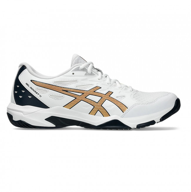 Кроссовки волейб. муж. ASICS Gel-Rocket 11 1071A091 103, р.11,5(рос.44,5),текстиль,кожзам,бело-т.син 