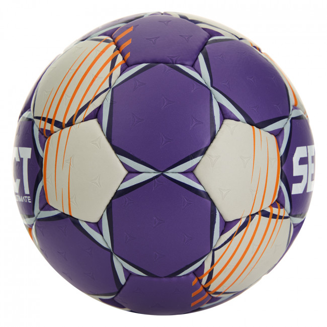 Мяч гандбольный SELECT Ultimate Official EHF V24, 1612858999, Senior(р.3), EHF Appr, ПУ, руч.сш, фиол-сер 