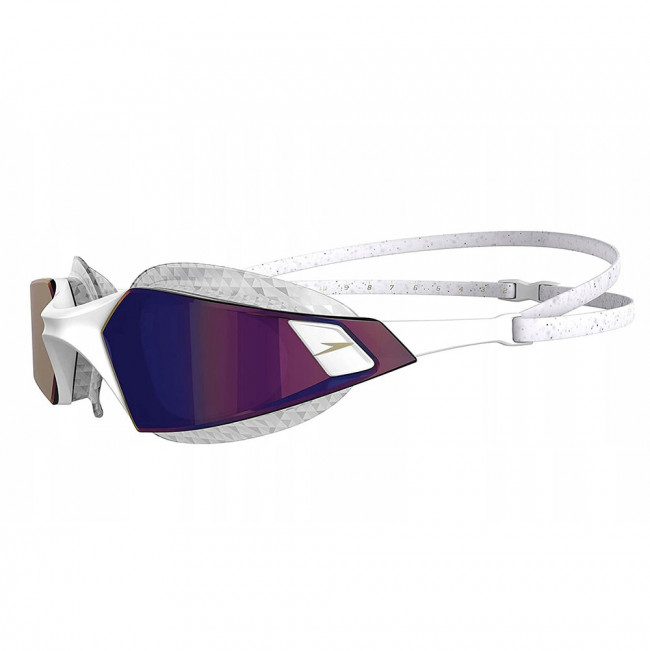 Очки для плавания "SPEEDO Aquapulse Pro Mirror", арт.8-12263D639, ЗЕРКАЛЬНЫЕ линзы, белая опр. 