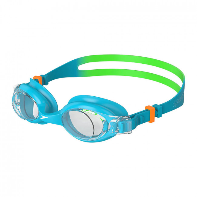 Очки для плавания детск. SPEEDO Infant Skoogle Jr, 8-0735914645, ПРОЗРАЧНЫЕ линзы, голуб. оправа 