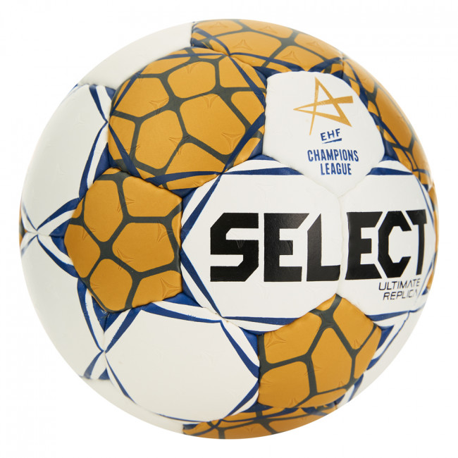 Мяч гандбольный SELECT Ultimate Replica v24, 1671854990, р.2 (Junior), EHF Appr, ПУ, руч.сш, золотисто-бел 