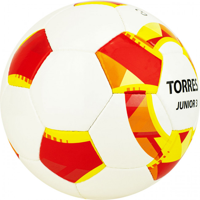 Мяч футбольный "TORRES Junior-3" арт.F320243, р.3, вес 270-290 г,глянц.ПУ, 3 сл, 32 п,руч.сш,бел-крас-жел Мяч футбольный "TORRES Junior-3" арт.F320243, р.3, вес 270-290 г,глянц.ПУ, 3 сл, 32 п,руч.сш,бел-крас-жел