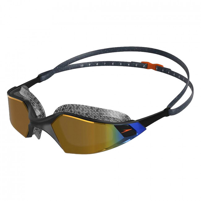 Очки для плавания "SPEEDO Aquapulse Pro Mirror", арт.8-12263F982, ЗЕРКАЛЬНЫЕ линзы, черн. опр. 