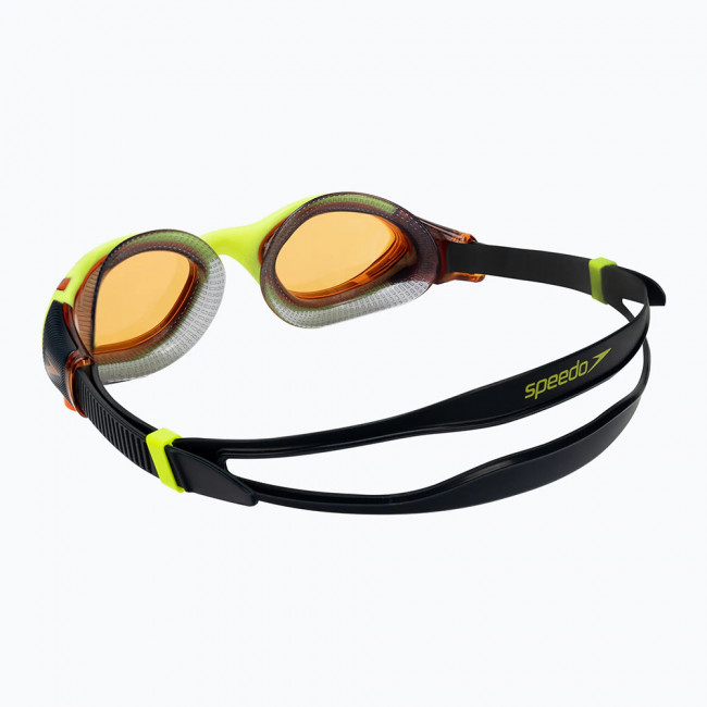Очки для плавания SPEEDO Biofuse 2.0, 8-00233214507, ОРАНЖЕВЫЕ линзы, желтая оправа 