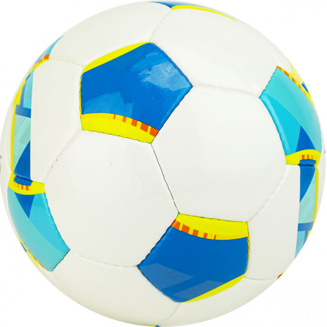 Мяч футбольный "TORRES Junior-4" арт.F320234, р.4, вес 310-330 г,глянц.ПУ, 3 сл, 32п, руч.сш, бел-жел-гол 