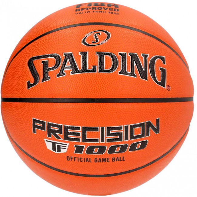 Мяч баскетбольный SPALDING TF-1000 Precision 77526z, р.7, FIBA Appr, zK-композит, нейл.корд, кор-чер-серебр 