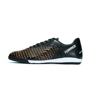 Бутсы зальные TORRES FLEX, TS134232-124-41, р.41, резина,ПУ,текстиль, чёрно-оранжевый