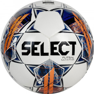 Мяч футзальный SELECT Futsal Master Grain V22 арт.1043460004-001, р.4,Basic,32п,ПУ,руч.сш,бел-син-оранж