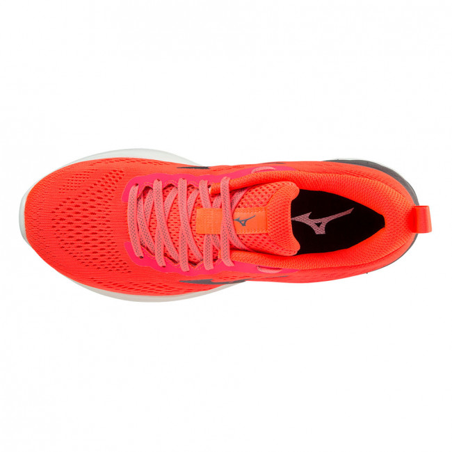 Кроссовки беговые жен. MIZUNO Wave Revolt J1GD218149, р.UK7,5 (рос.40,5), иск. кожа, текстиль, оранж 