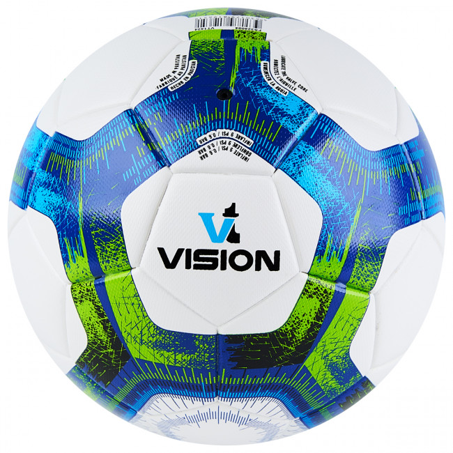 Мяч футзальный VISION Target, FS324094, FIFA Basic, р.4, 32 п. PU, 3 подкл.сл, термосшивка, бело-синий 