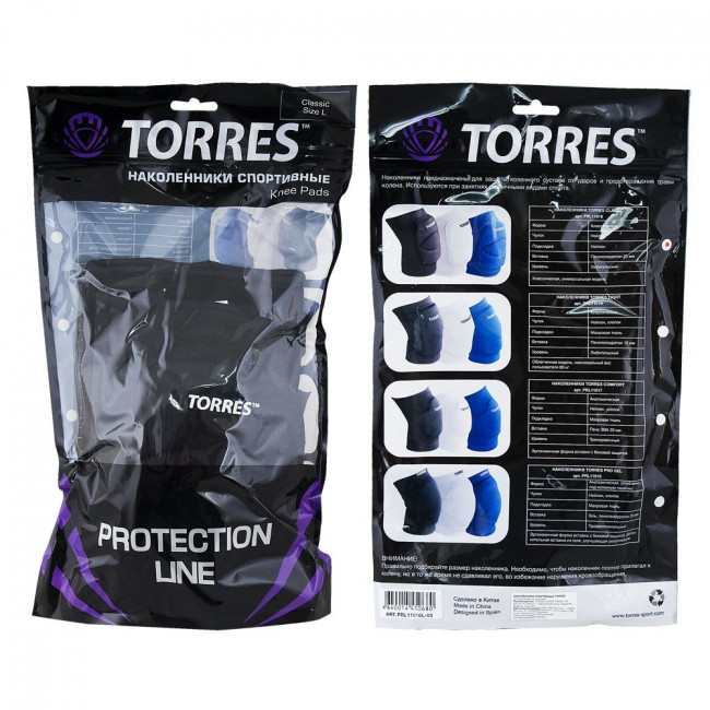 Наколенники спортивные "TORRES Comfort", черный, р.M, арт.PRL11017M-02, нейлон, ЭВА Наколенники спортивные "TORRES Comfort", черный, р.M, арт.PRL11017M-02, нейлон, ЭВА