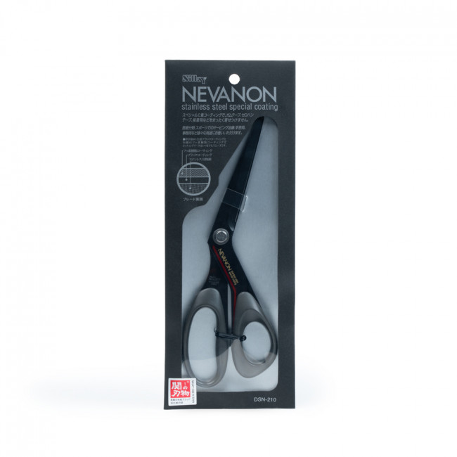 Ножницы для тейпов SILKY Nevanon, арт DSN-210 , тефлоновые, нерж. сталь., чёрно-серый 