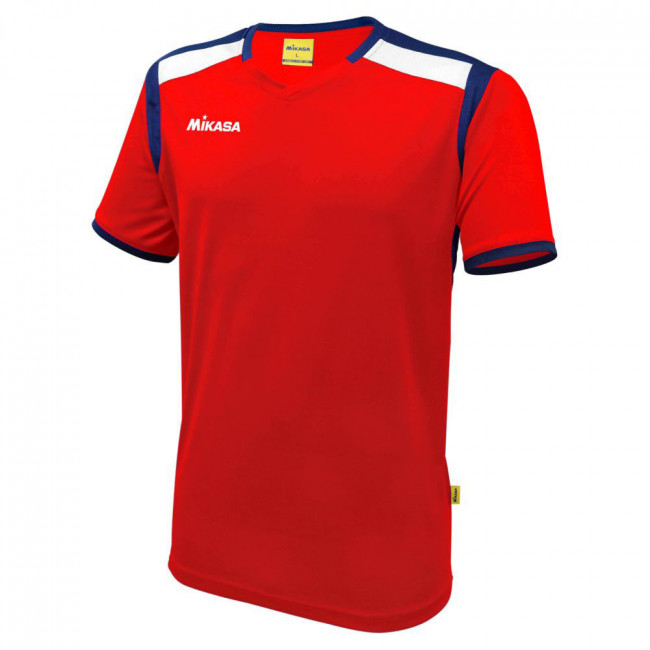 Футболка волейб. игровая муж. MIKASA MT353-0620-2XL, р.2XL, 100% полиэстер, красно-сине-белый 